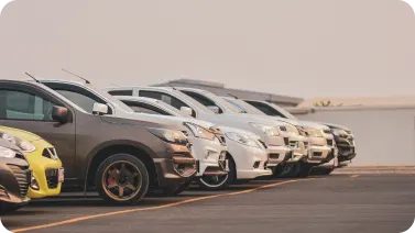 line of cars